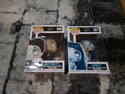 Victor #986 - Emily #987 Tim Burton Corpse Bride Funko Pop 2er Set