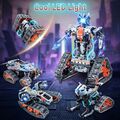 Technik Ferngesteuert Bauspielzeug mit LED Licht 5 in 1 RC Roboter Tracked Racer