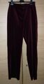 Elegance Damen Hose Gr. 36 Bundweite 36 cm Länge 106 cm Baumwolle samt bordeaux