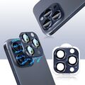 Aus Metall 3D Schutzglas Kamera für iPhone 11 12 13 14 15 Pro Max Panzerfolie