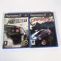 Need For Speed Pro Street & Carbon Playstation PS2 Videospiel 1x Anleitung PAL