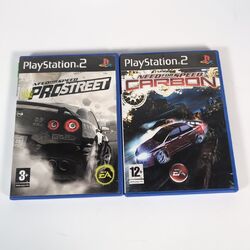 Need For Speed Pro Street & Carbon Playstation PS2 Videospiel 1x Anleitung PAL