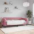 Tagesbett Gästebett Sofabett Sofa Bettgestell Bettsofa Rosa 80x200cm Samt vidaXL