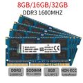 Kingston 32GB 16GB 8GB PC3 / PC3L DDR3 / DDR3L 1600MHz SODIMM Laptop RAM LOT DE