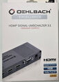 Oehlbach HDMI 2.0 Verteiler Signal Umschalter 3:1 Highway Switch 6047