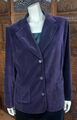 MADELEINE Jacke Blazer Samt aubergine  98% Baumwolle Druckknöpfe Taschen 42/44