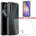 Hülle für Samsung Galaxy A55 5G Tasche Silikon Case Bumper Cover +9H Schutz Glas