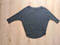 Langarmshirt schwarz, kurz/weit geschnitten, hinten länger, Gr. S, No Name