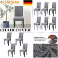 4/6X Universal Stuhlhusse Stretch Stuhlbezug Stuhlüberzug Esszimmer Stuhl Hussen