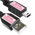 Datenkabel Ladekabel USB-A Stecker USB Mini B für Garmin GPSMap 62st, Dakota 10