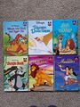 Walt Disneys wunderbare Welt des Lesens 6er Set Bücher Aladdin Löwe KIng Dschungel