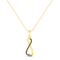 Pargold Gold Damen Kette Infinity Anhänger 333er/585er 8K/14K 925er mit Zirkonia