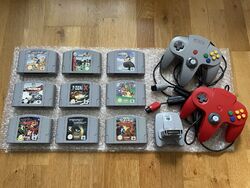 9 Nintendo 64 N64 Spiele + 2 Controller + 1 Transfer Pak - Mario, Banjo, Pokémon