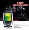 Motorrad-Diebstahlwarnanlage 2-Wege-LCD-, kabellose Fernbedienung, F8R4