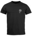Herren T-Shirt Palme Logo Print Sommer Badge Emblem Minimal Line Art Fashion