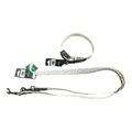 Hunter Verstellb. Hunde Leine + Halsband Reflect Glow weiß m. refl. LeoMuster 2m