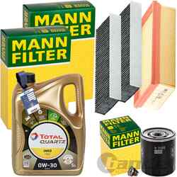 MANN INSPEKTIONSPAKET+5L TOTAL 0W-30 ÖL passend für OPEL CORSA F PEUGEOT II 208