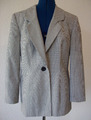 Blazer kariert Vichy Karo Schwarz Weiß Retro Look Vintage Style 80er 80ies Knopf