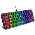 60% Verkabelt Gaming-Tastatur mit 61Tasten RGB für PC/Mac-Gamer und Schreibkraft