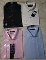 4x Herren Hemden Slim Fit Langarm Business Hemd Herrenhemd Basic Farbe Foto Neu 