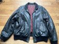 Vintage Chevignon Leder Jacke Schwarz XXL