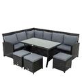 Polyrattan Essgruppe 20tlg Lounge Möbel Sofa Gartenset Gartengarnitur Sitzgruppe