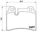 1x P 85 111 BREMBO Bremsbelagsatz, Scheibenbremse