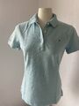 Tommy Hilfiger Polo Shirt Damen T-Shirt Gr. S Türkis Gr.36