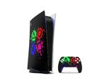 Playstation 5 PS5 Skin Aufkleber + Controller Schutz Folie Skins Buttons black