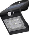 LED Solar-Wandleuchte mit Bewegungsmelder 1.5W 2W 3.2W 6.8W schwarz weiß silber