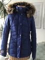 Barbour Daunenjacke Gr. 34 (8) blau mit Kapuze leicht und warm