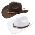 Cowboyhut Kuhkopf Accessoires Cowboyhut Monochromer Filzhut Männer und Frauen