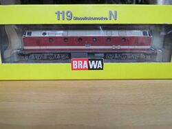 SPUR N Diesellok BR 119 BRAWA (graues Fahrwerk) DR Epoche IV