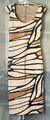 Patrizia Pepe Kleid Gr. DE 34 / IT 40  lang, Beige, Orange, Schwarz NEU Etikett