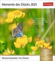 Momente des Glücks Postkartenkalender 2025 - Wochenkalender mit Zitaten, mit 53