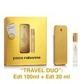 Paco Rabanne 1 ONE MILLION Eau de Toilette 100ml Uomo + 20ml “Travel Duo” Nuovo