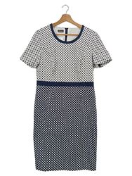 GERRY WEBER Kleid Damen 38 M blau weiß gepunktet elegant