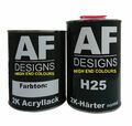 FÜR 1 Liter 2K Acryl Lack Autolack Set KRAMP JOHN DEER SCHWARZ MATT 9115KR