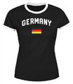 Moonworks® Damen Deutschland Fan-Shirt T-Shirt Fußball WM EM Retro Fan-Trikot