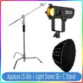 Aputure Light Storm 60X Bi-Color LED Videoleuchte +Light Dome SE Softbox+C-Ständ