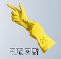 Ampri SolidSafety ChemL Industrie Latex-Chemikalien-Schutzhandschuhe Gelb Typ B