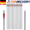 12X 30" Bogenschießen Carbonpfeil Jagdpfeile Spine500 für Compound Recurve Bogen