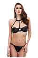 Baci Bra & Strappy G-String Set Black S - XL Hot Fashion Sexy Dessous Schwarz