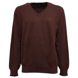 6072T maglione uomo GANT marrone cotone v neck brown sweater cotton man