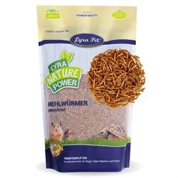 2 x 5 kg Mehlwürmer getrocknet für Nager Kleintiere wie Ratten Mäuse Lyra Pet®