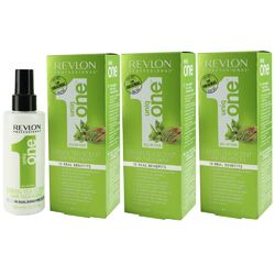 Revlon Uniq One Green Tea Scent 3 x 150 ml Hair Treatment OVP Set