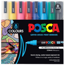 Uni-ball Posca Pc-5m Acrylstift Farbsortiert 1,8 - 2,5 Mm, 8 St. 182512 (4902778