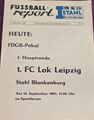 1985/86 FDGB Pokal BSG Stahl Blankenburg - 1.FC Lok Leipzig