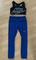 NIKE SPORTSET Sport BH und Leggings Gr. S Top Zustand! Dry Fit Blau Schwarz