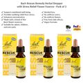 Bach RESCUE® Tropfen - Natürliche Stresslinderung mit 5 Blütenessenzen 3x10ml